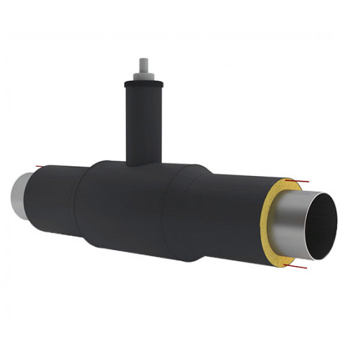 Кран шаровой ППУ ПЭ с МЗИ и выводом кабеля тип 1 Ст3сп BROEN Ballomax 25х4х1900 мм ГОСТ 3262-75