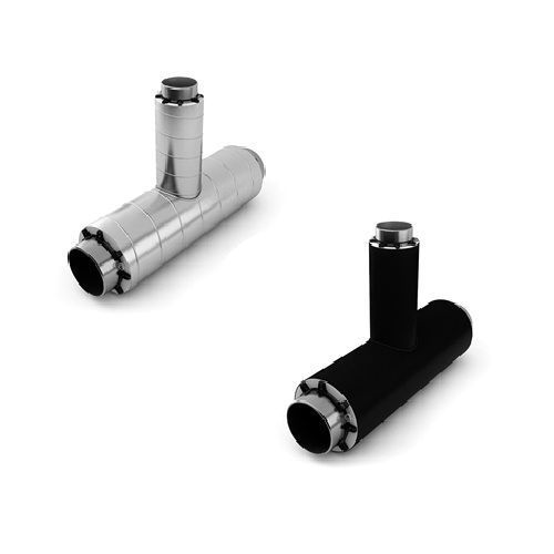 Тройник стальной с шаровым краном воздушника ППУ ОЦ с МЗИ тип 2 Ст20 32х3х25х25х541х1160 мм ГОСТ 8732-78