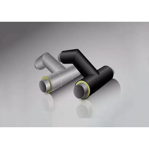 Тройниковое ответвление стальное ППУ ПЭ тип 1 09Г2С 45х3,5х32х3х1200х730 мм ГОСТ 8732-78